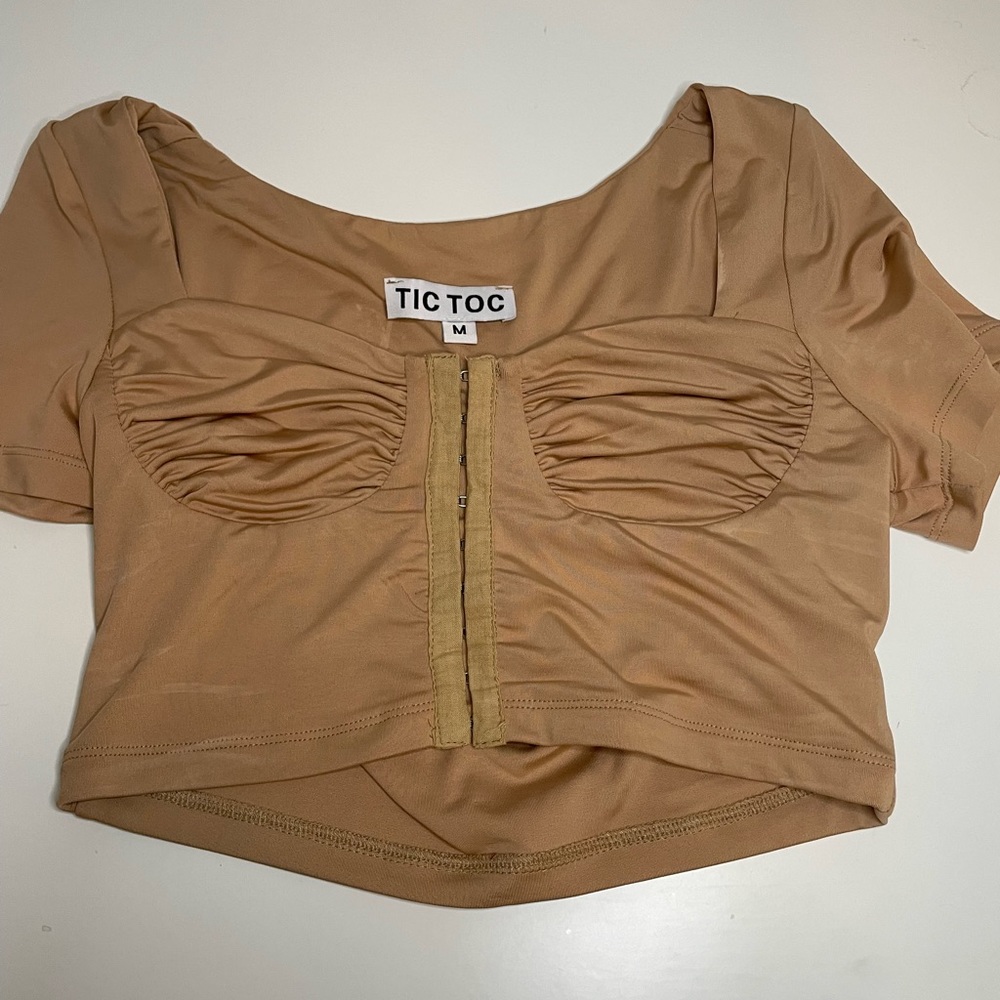 Tan crop top
